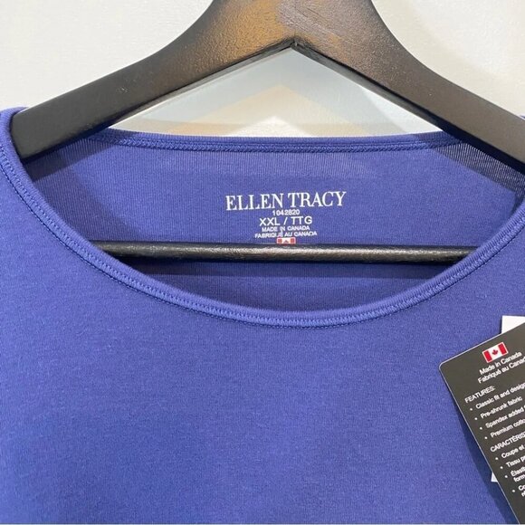 Ellen Tracy NWT Long Sleeve Navy Shirt Size XXL - Picture 4 of 16